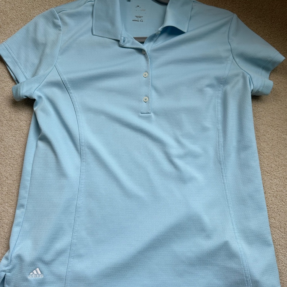 Adidas Light Blue Polo Shirt